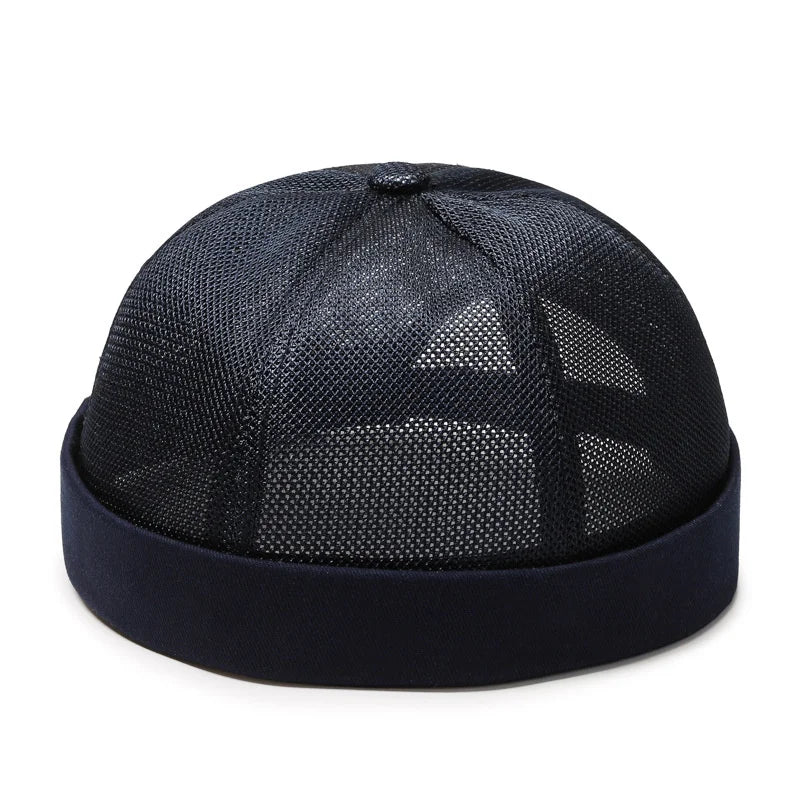 Quick Dry Brimless Hat Lightweight Daily Beanie Mesh Docker Cap Sailor Rolled Cuff Harbour Casual