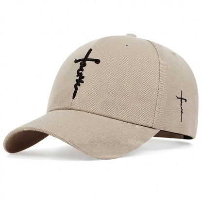 Faith Embroidery Baseball Cap Men Women Spring Summer Sun Hats Cotton Snapback Hat Unises Hip Hop