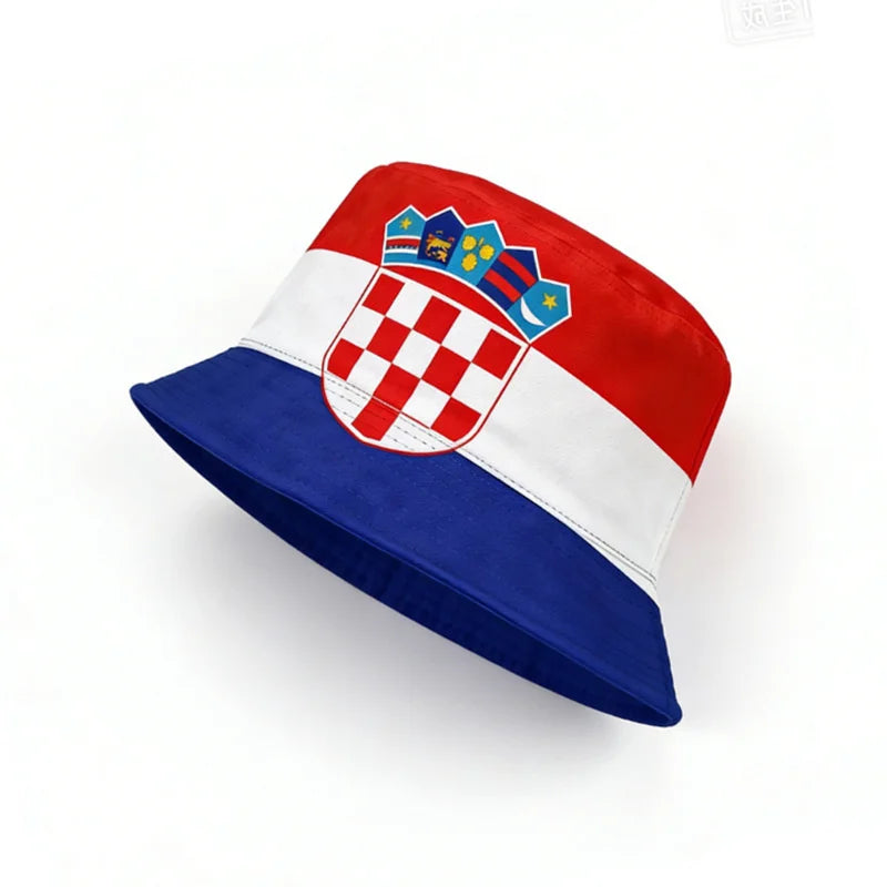 Countries National Flag Bucket Hat Men Women Football Fan Party Cup Reversible Sun Soccer Fans