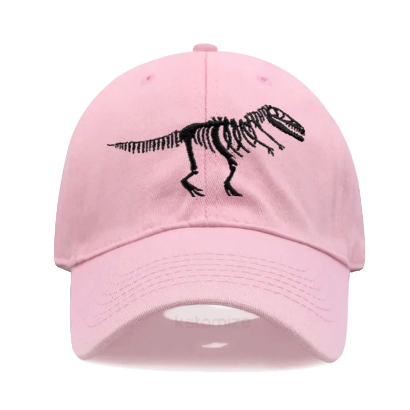 Cotton Baseball Cap Men Women Unisex Embroidery Dinosaur Tyrannosaurus Rex Dad Hat Protection