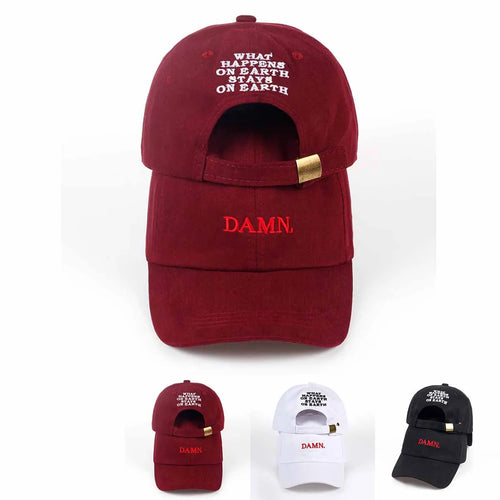 Unisex Damn Letter Embroidery Baseball Caps Spring Autumn Outdoor Sunscreen Hat Adjustable Casual