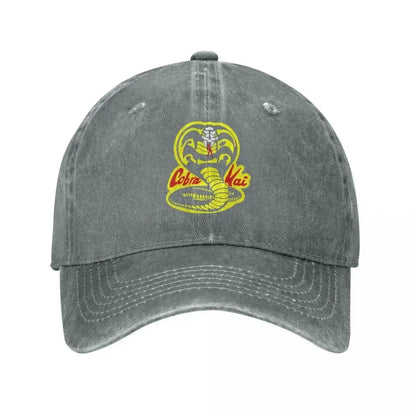 Hip Hop Baseball Cap Adjustable Hat Cobra Kai Karate Kid Spring Autumn Hats Snake Dojo Anime Denim