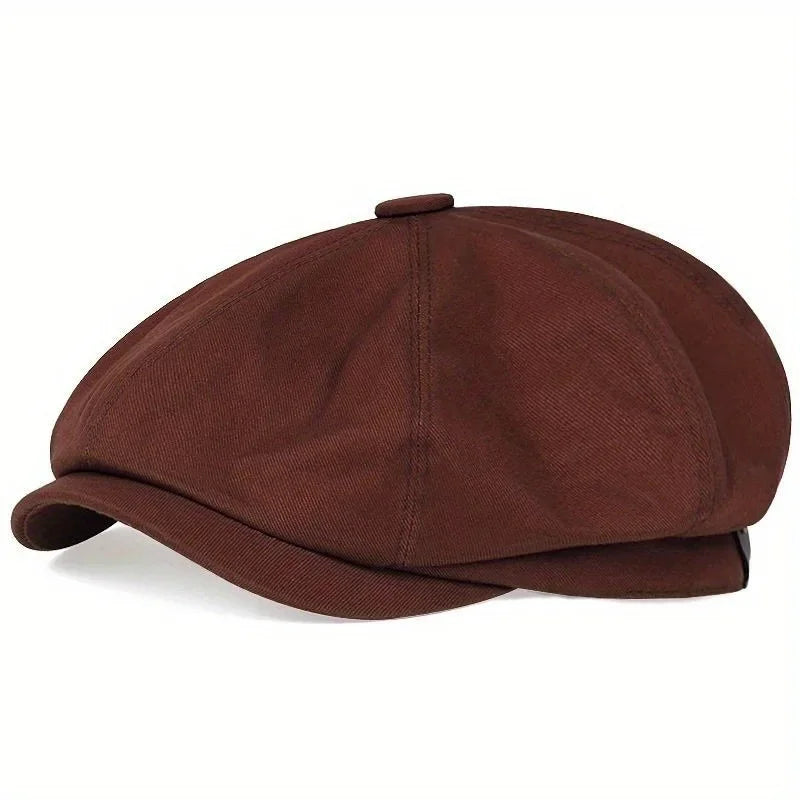 Newsboy Cap Men S Twill Cotton Hat 8 Panel Baker Caps Retrogatsby Hats Casual Brand Beret Male