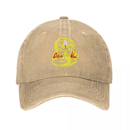 Hip Hop Baseball Cap Adjustable Hat Cobra Kai Karate Kid Spring Autumn Hats Snake Dojo Anime Denim