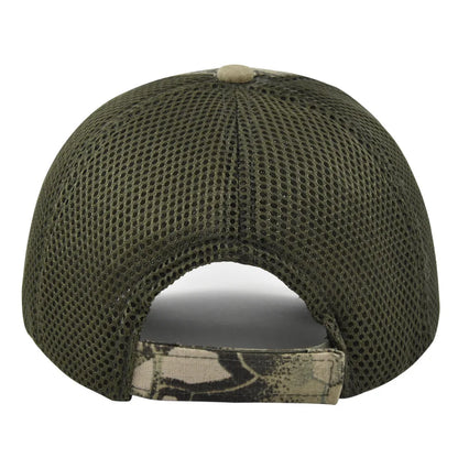Adjustable Snapback Mesh Baseball Cap Outdoor Sports Breathable Sun Protection Hat Camouflage