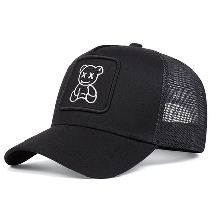 Unisex Xx Little Bear Embroidery Baseball Net Caps Spring Summer Outdoor Adjustable Casual Hats