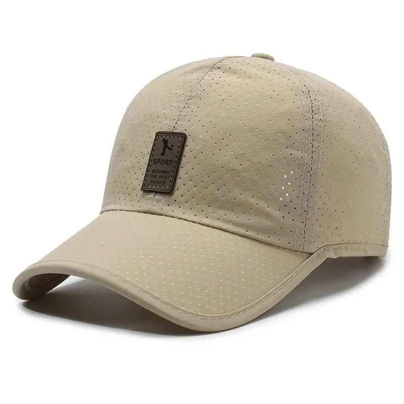 Quick-Drying Men Mesh Baseball Caps Spring Summer Male Breathable Snapback Hats Black Sport Dad