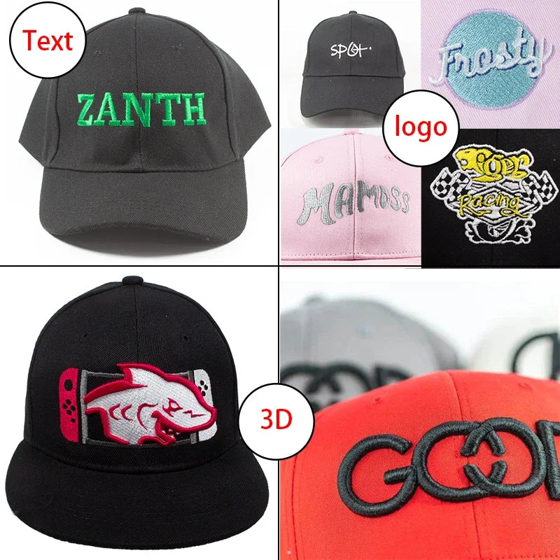 Emrojentia Custom Embroidered Caps Hats - Personalized Logo Or Text- Ideal Business