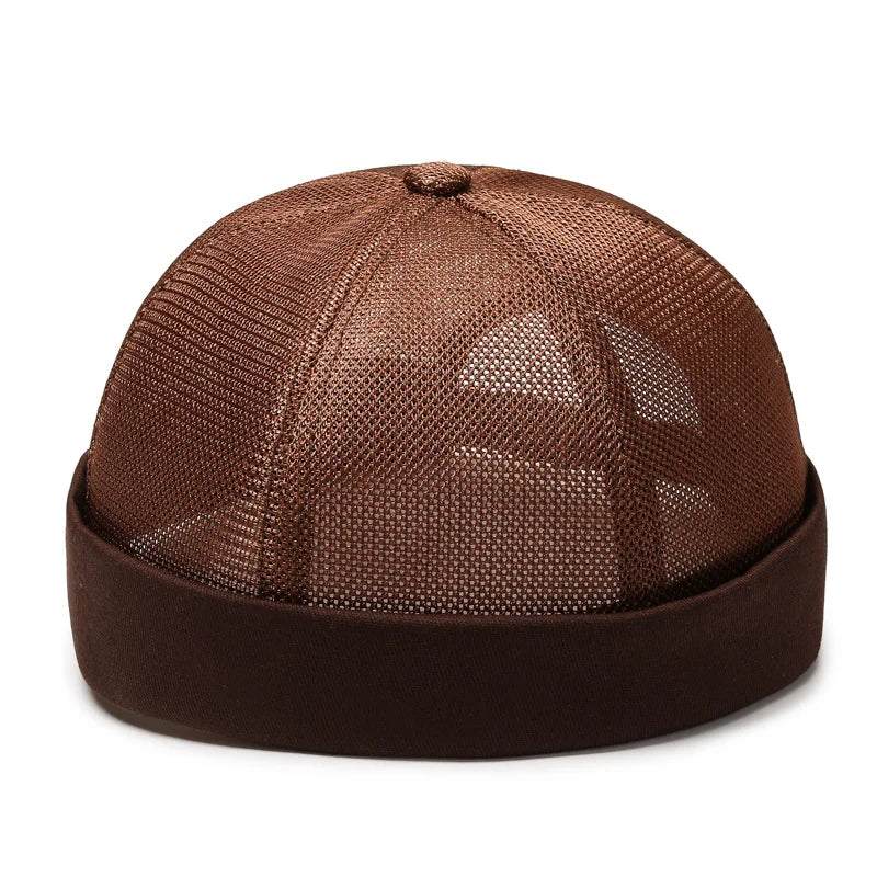 Quick Dry Brimless Hat Lightweight Daily Beanie Mesh Docker Cap Sailor Rolled Cuff Harbour Casual