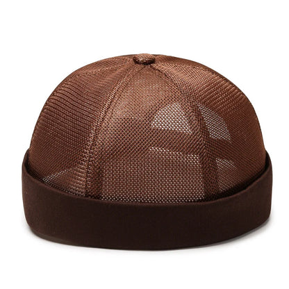 Quick Dry Brimless Hat Lightweight Daily Beanie Mesh Docker Cap Sailor Rolled Cuff Harbour Casual