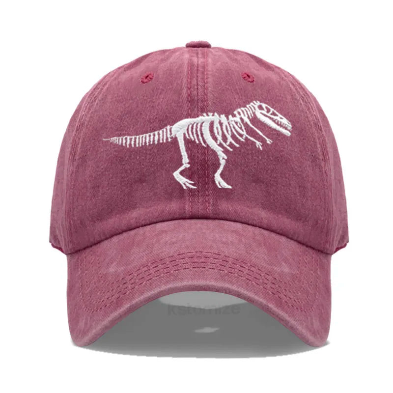 Cotton Baseball Cap Men Women Unisex Embroidery Dinosaur Tyrannosaurus Rex Dad Hat Protection