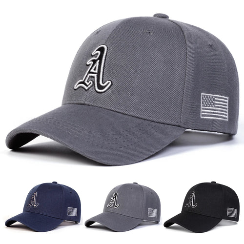 Unisex Letter Embroidery Side American Flag Baseball Cap Spring Autumn Outdoor Adjustable Casual Hat