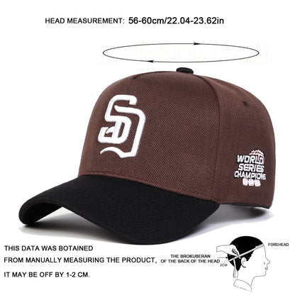 Unisex Sd Letter Embroidery Baseball Caps Spring Autumn Outdoor Adjustable Casual Hats Hip Hop Hat