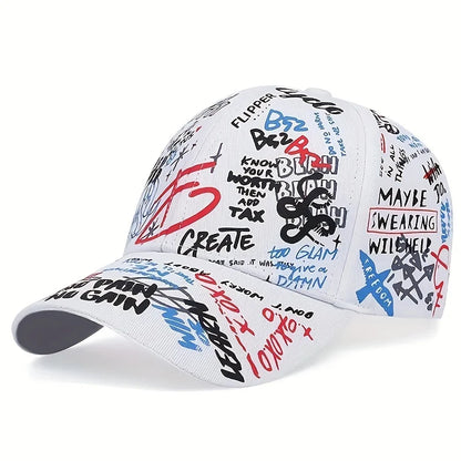 Graffiti Printing Baseball Cap Outdoor Cotton Casquatte Hat Men Women Summer Sun Hats Adjustable Hip