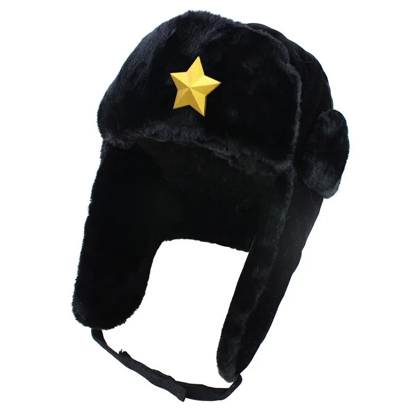 Wild Winter Warm Ski Caps Soviet Badge Lei Feng Hat Windproof Waterproof Men Women Outdoor Thick
