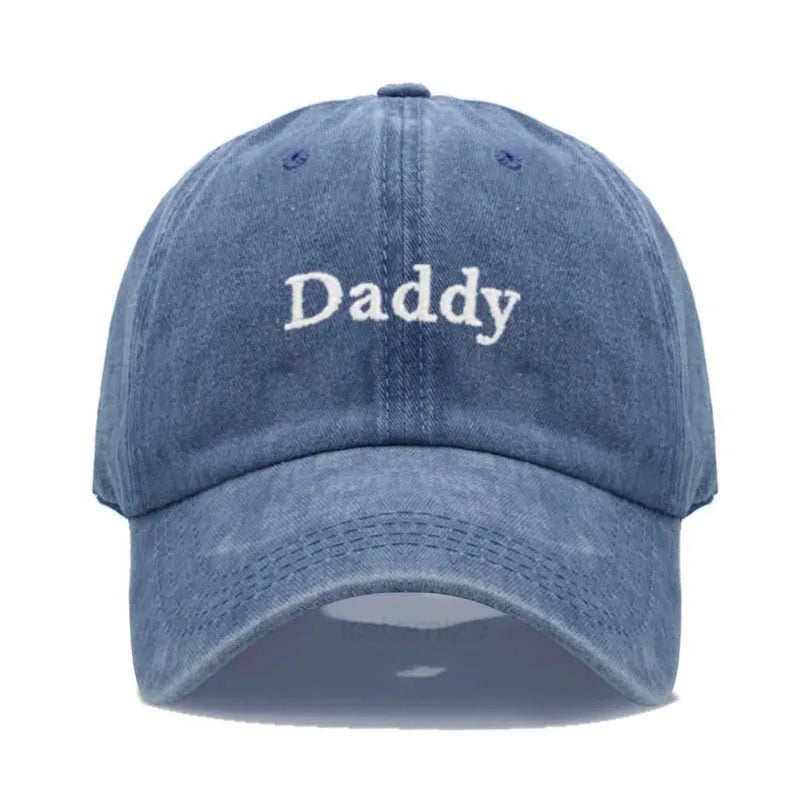 Daddy Mommy Embroidery Baseball Cap Men Women Unisex Soft Washed Cotton Hats Father S Mother Day