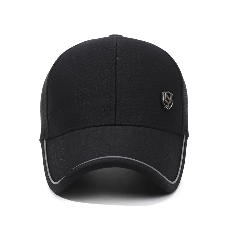 Summer Men S Black Breathable Cap Versatile Korean Version Baseball Outdoor Recreational Fishing Sun