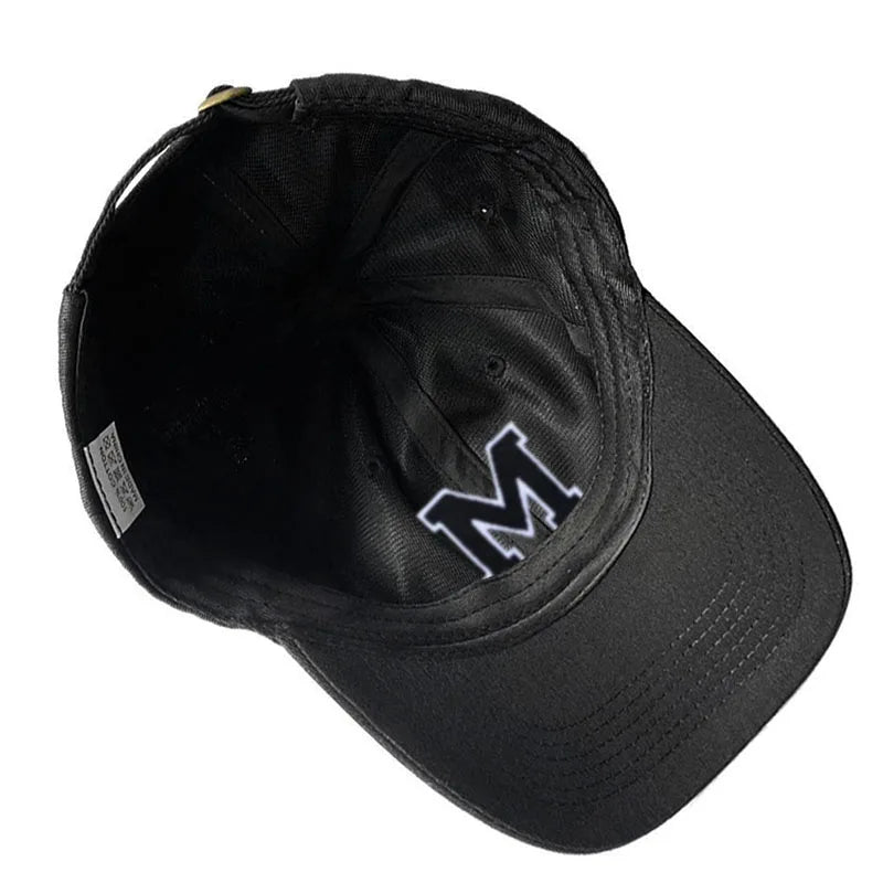 Initial Letter A-Z Embroider Baseball Cap Men Womne Soft Cotton Team Sport Visors Snapback Caps