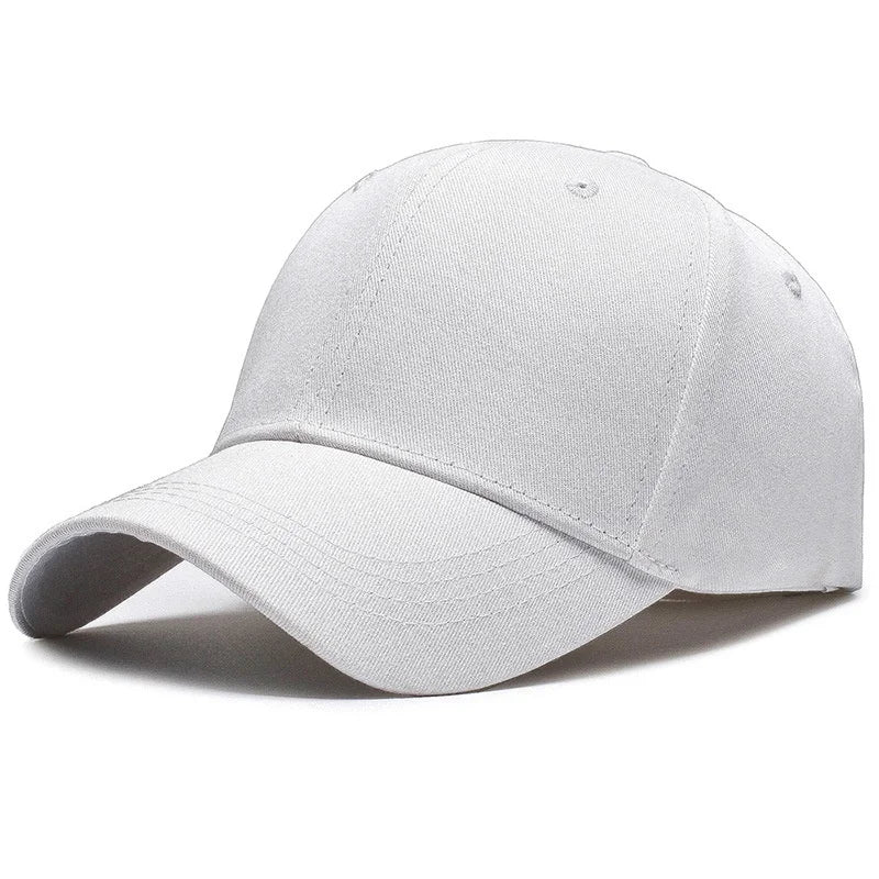 Classic Unisex Plain Baseball Cap Adjustable Metal Buckle Closure