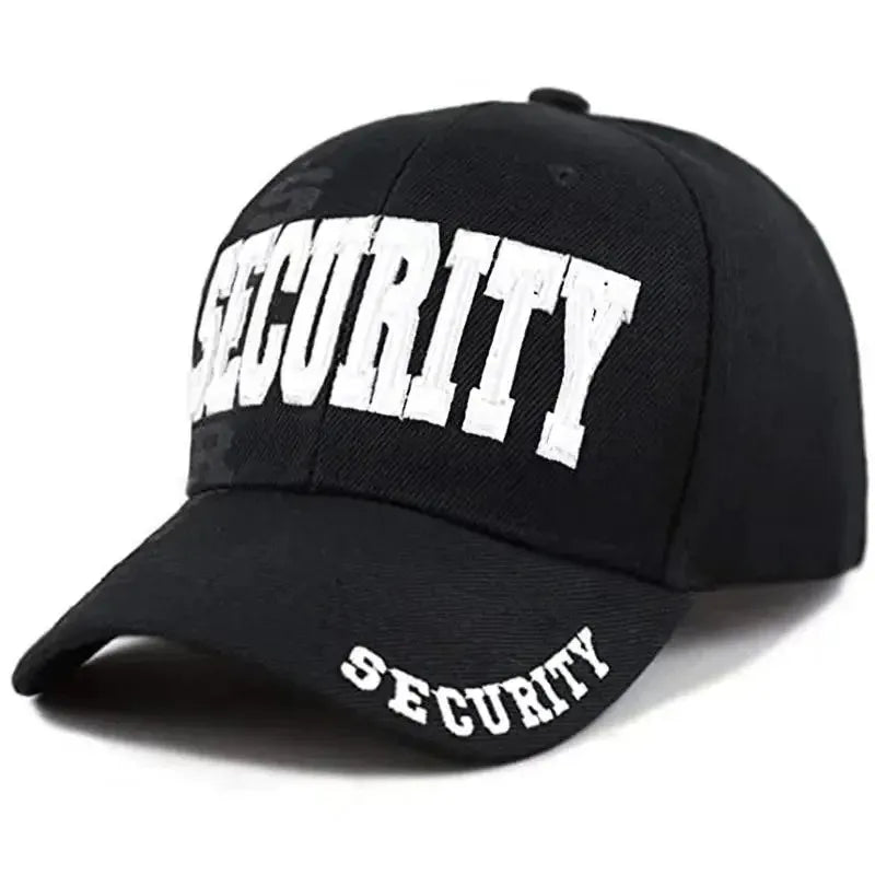 Unisex Security Letter Embroidery Baseball Caps Spring Autumn Outdoor Adjustable Casual Hats