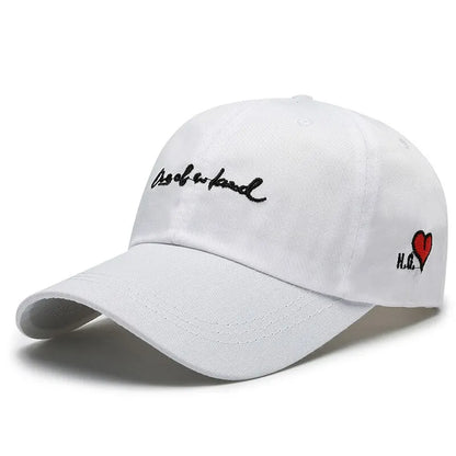 Love Embroidery Polyester Cotton Baseball Hat Women'S Spring, Summer And Autumn Student Casual Korean Version Caps Men'S Outdoor