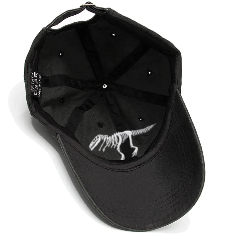 Cotton Baseball Cap Men Women Unisex Embroidery Dinosaur Tyrannosaurus Rex Dad Hat Protection