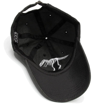 Cotton Baseball Cap Men Women Unisex Embroidery Dinosaur Tyrannosaurus Rex Dad Hat Protection