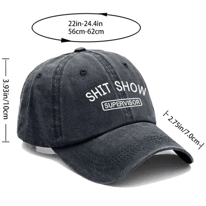 Men S Baseball Cap Women Sport Golf Caps Man Washed Cotton Shit Show Supervisor Embroidery Dad Hat