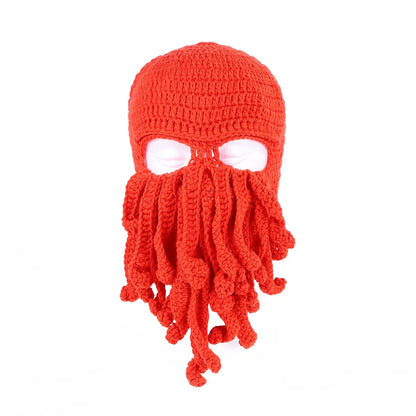 Handmade Tentacle Octopus Cotton Hat Crazy Party Squid Balaclava Winter Warm Skull Bean Men Best