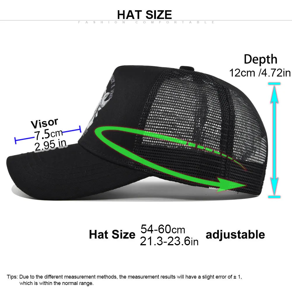 Spring Summer Printed Mesh Breathable Baseball Cap Personality Logo Men Women Couples Visor Hat