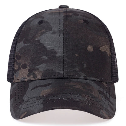 Mesh Summer Sun Hat Caps Men Women Adjustable Baseball Cap Trucker Hats Camouflage Jungle Tactical