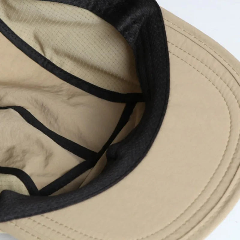 Japanese Color Matching Short Brim Baseball Caps Can Wear Glasses Men Women Summer Lightweight Sun