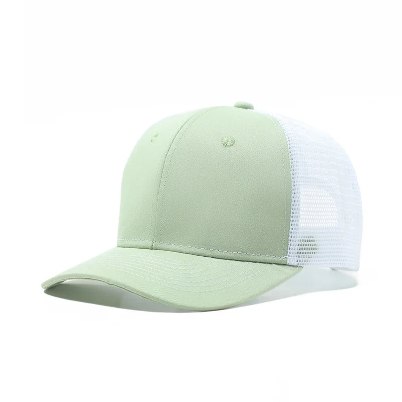 Summer Mesh Baseball Cap Men Women Slight Curved Snapback Trucker Hat Unisex Casual Outdoor