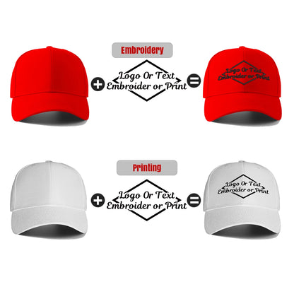 Custom Embroidered Caps Hats - Personalized Logo Or Text Ideal Business