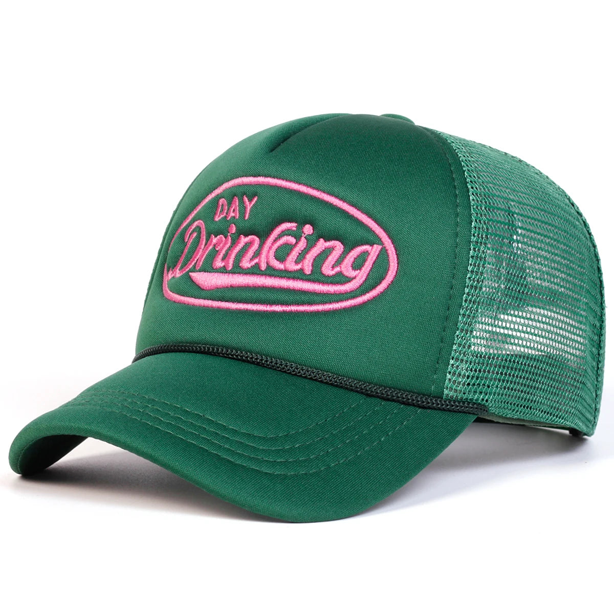 Unisex Day Drinking Letter Embroidery Baseball Net Caps Spring Summer Outdoor Adjustable Casual Hats
