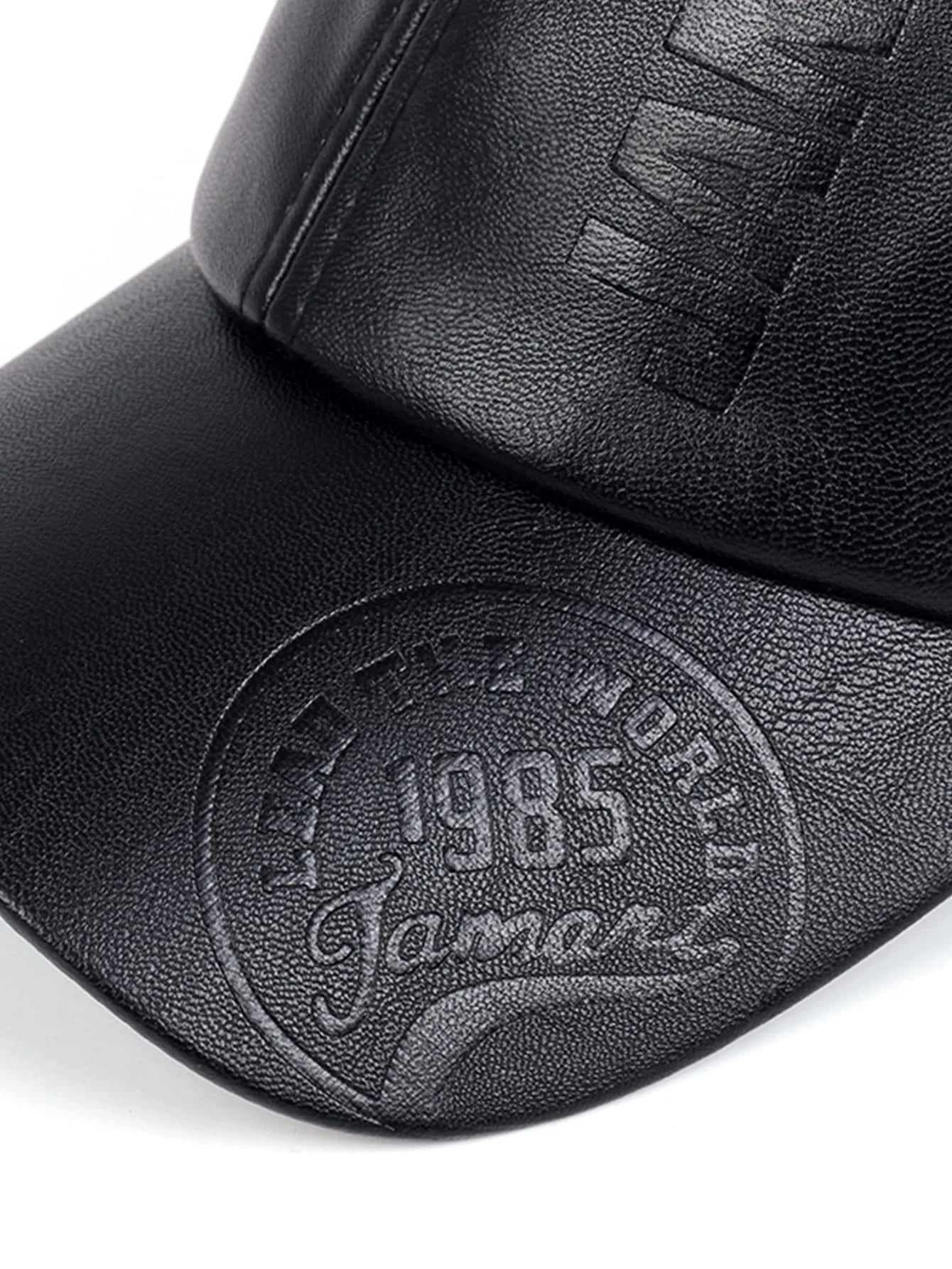 Men Vintage Adjustable Baseball Cap Pu Leather Snapback Hat Para Hombre Mens Trucker Caps Dad Winter