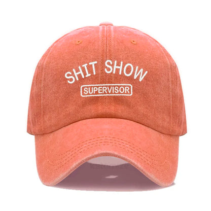 Men S Baseball Cap Women Sport Golf Caps Man Washed Cotton Shit Show Supervisor Embroidery Dad Hat