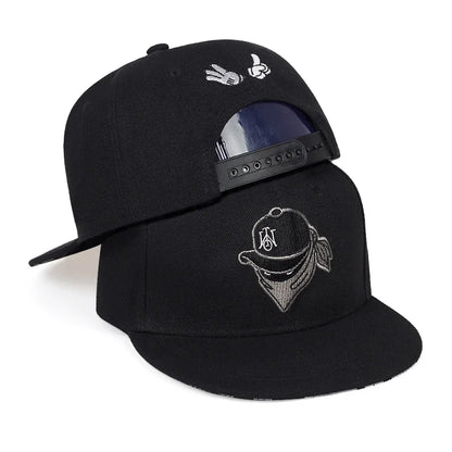 Unisex Masked Embroidery Hip-Hop Hats Spring Autumn Adjustable Casual Snapback Baseball Caps Outdoor