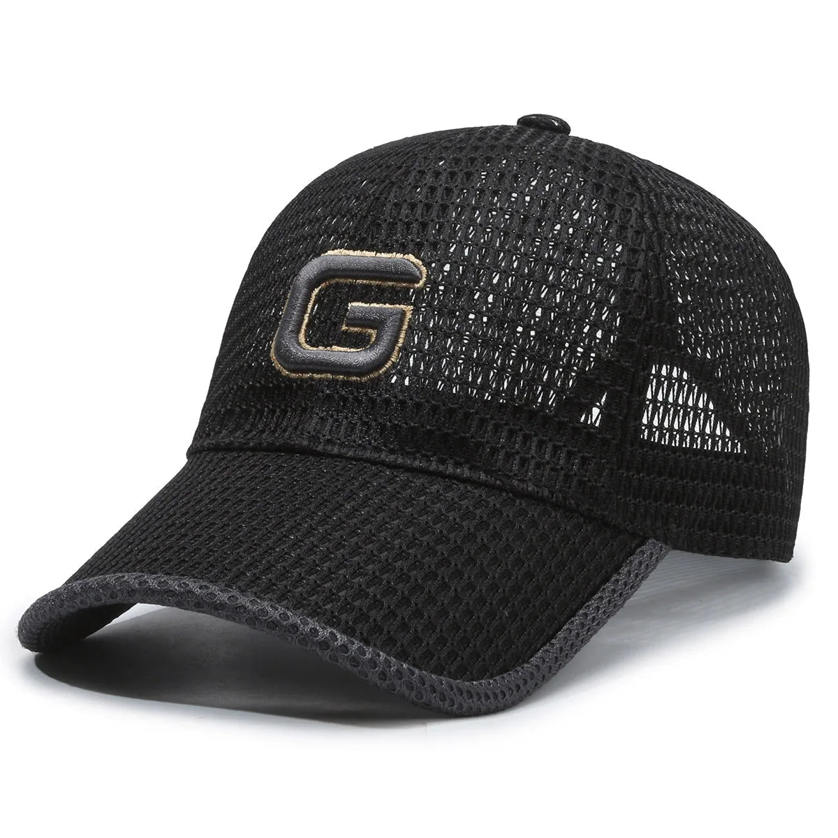 Embroidered Letters G Mesh Baseball Cap Breathable Sunshade Outdoor Casual Visor Hats Women Men