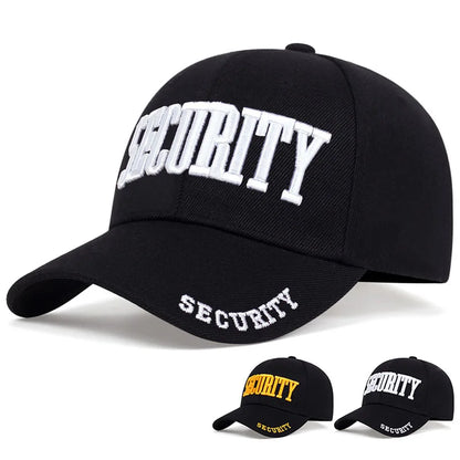 Security Letter Embroidery Baseball Cap Usa Men Dad Hat Cotton Adjustable Snapback Hats Adult Male