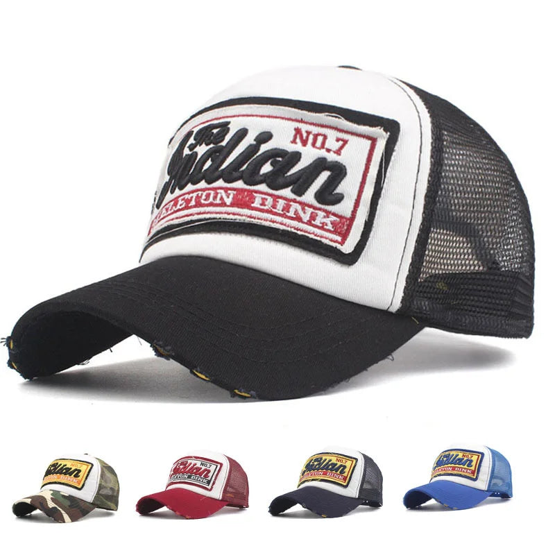 Streetwear Letter Embroidery Mesh Dad Baseball Cap Snapback Hip Hop Outdoor Y2k Trucker Hats Gorras