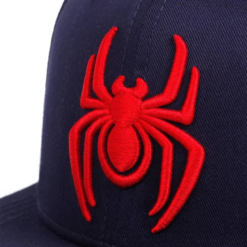 Unisex Spider Embroidery Hip-Hop Hats Spring Autumn Outdoor Adjustable Casual Baseball Caps