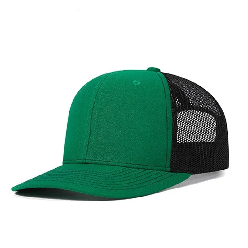Summer Mesh Baseball Cap Men Women Slight Curved Snapback Trucker Hat Unisex Casual Outdoor