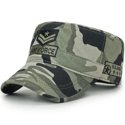 Four Seasons Hat Mens Korea Spring And Autumn Baseball Cap Cotton Outdoor Sun Protection Cap Camouflage Embroidery Cap