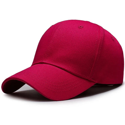 Classic Unisex Plain Baseball Cap Adjustable Metal Buckle Closure