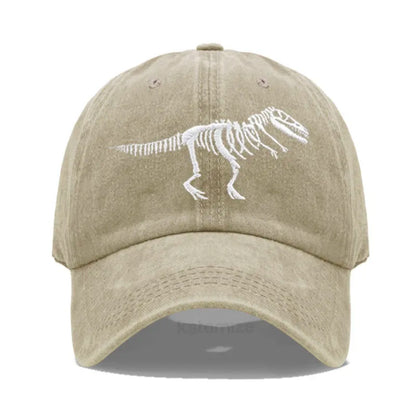 Cotton Baseball Cap Men Women Unisex Embroidery Dinosaur Tyrannosaurus Rex Dad Hat Protection