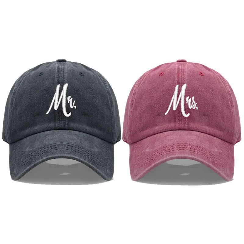Matching Mr Mrs Baseball Cap Men S Women Cotton Embroidery Sport Golf Caps Bridal Gift Newlywed