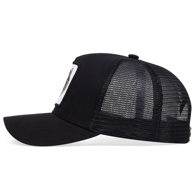 Unisex Tiger Embroidery Baseball Net Caps Spring Summer Outdoor Adjustable Casual Hats Sunscreen Hat
