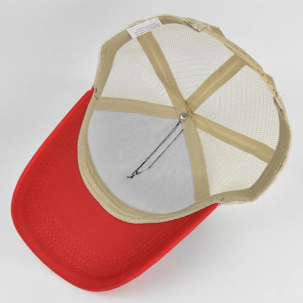 Embroidered Patch Breathable Baseball Caps Spring Summer Outdoor Adjustable Casual Hat Sunscreen Hip
