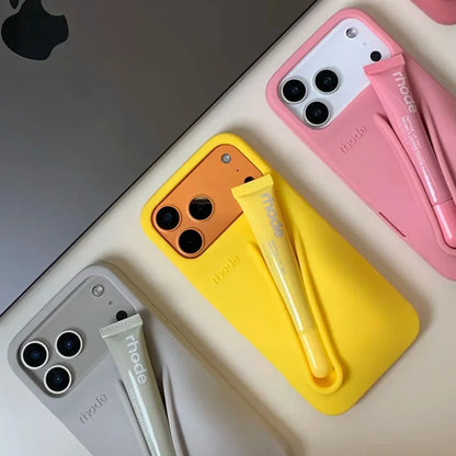 Rhode Lemontini Lip Case for iPhone – Silicone Phone Case with Lip Glaze Holder